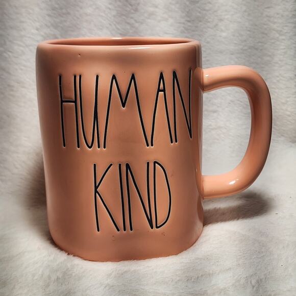 Rae Dunn HUMAN KIND Ceramic Coffee Mug Pink Glazed Artisian PRIDE Collection - Picture 7 of 7